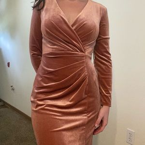 Velvet burnt rose gown, size 4, NWT, never worn